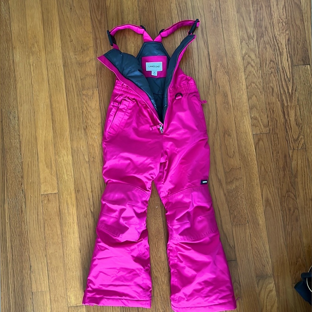 Lands End Kids Snow Bibs Size 6
